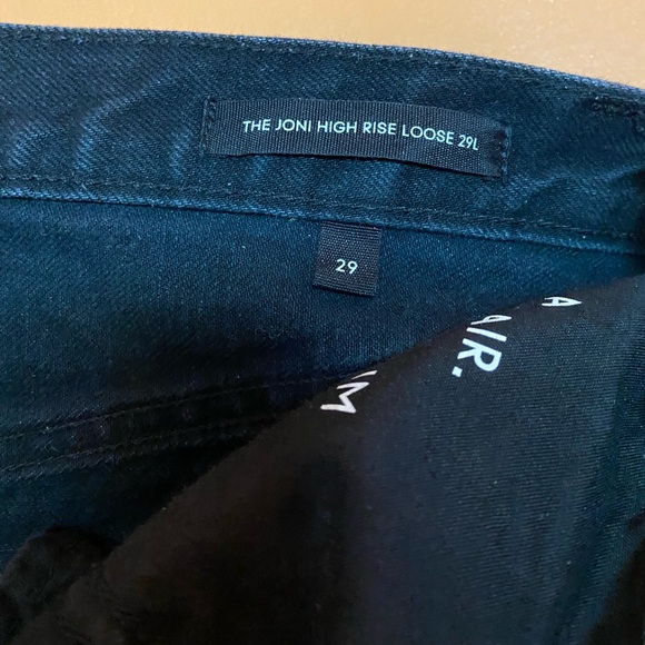 Denim Forum Black Denim Jeans - The Joni High Rise Loose Size 29 - Picture 3 of 4
